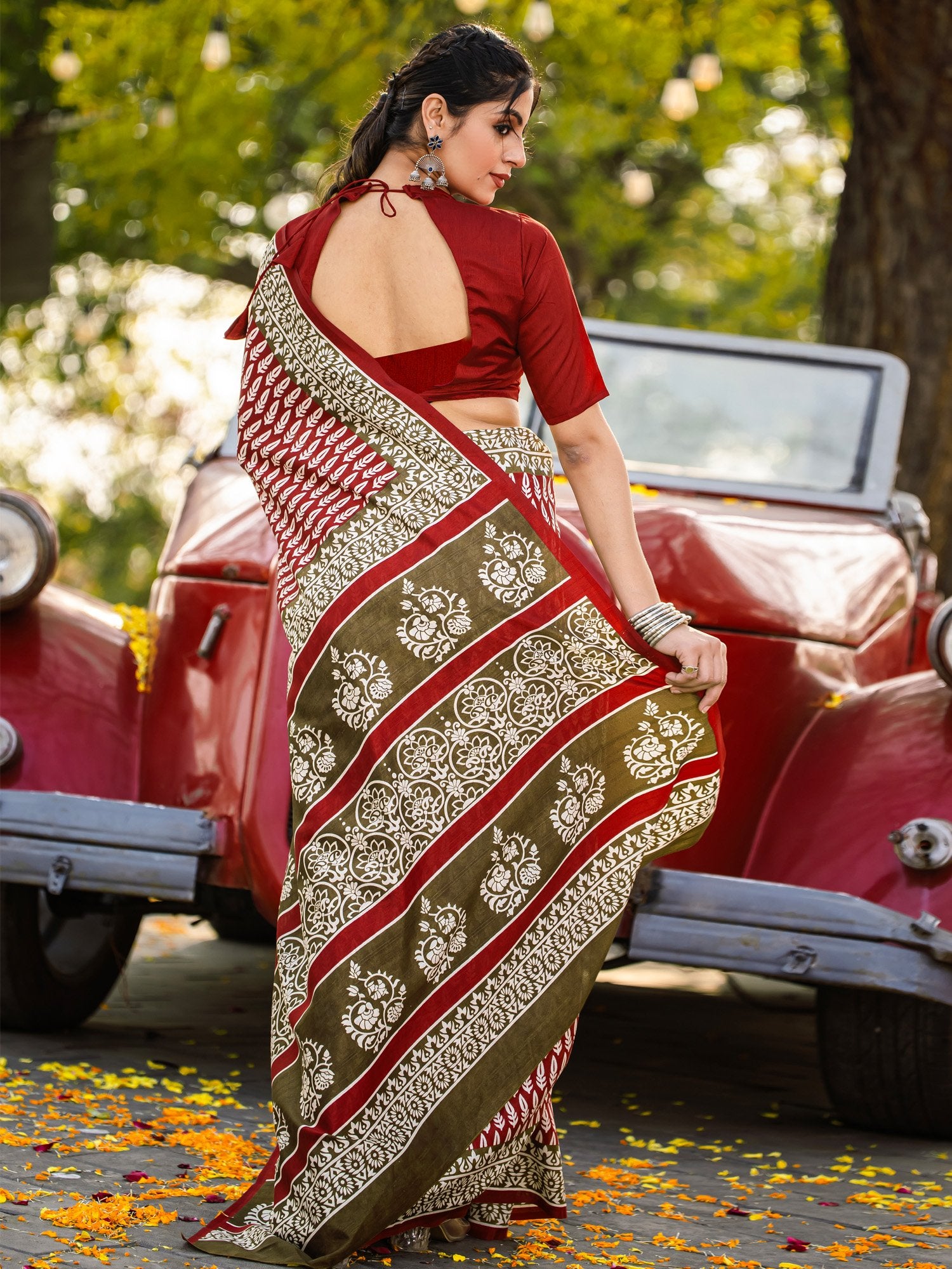 partywear designer saree for festive occasions