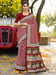 Maroon Maroon Dabu Bhagalpuri Silk Printed Saree
