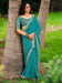 Blue Turquoise Leheriya Georgette Embroidered Saree