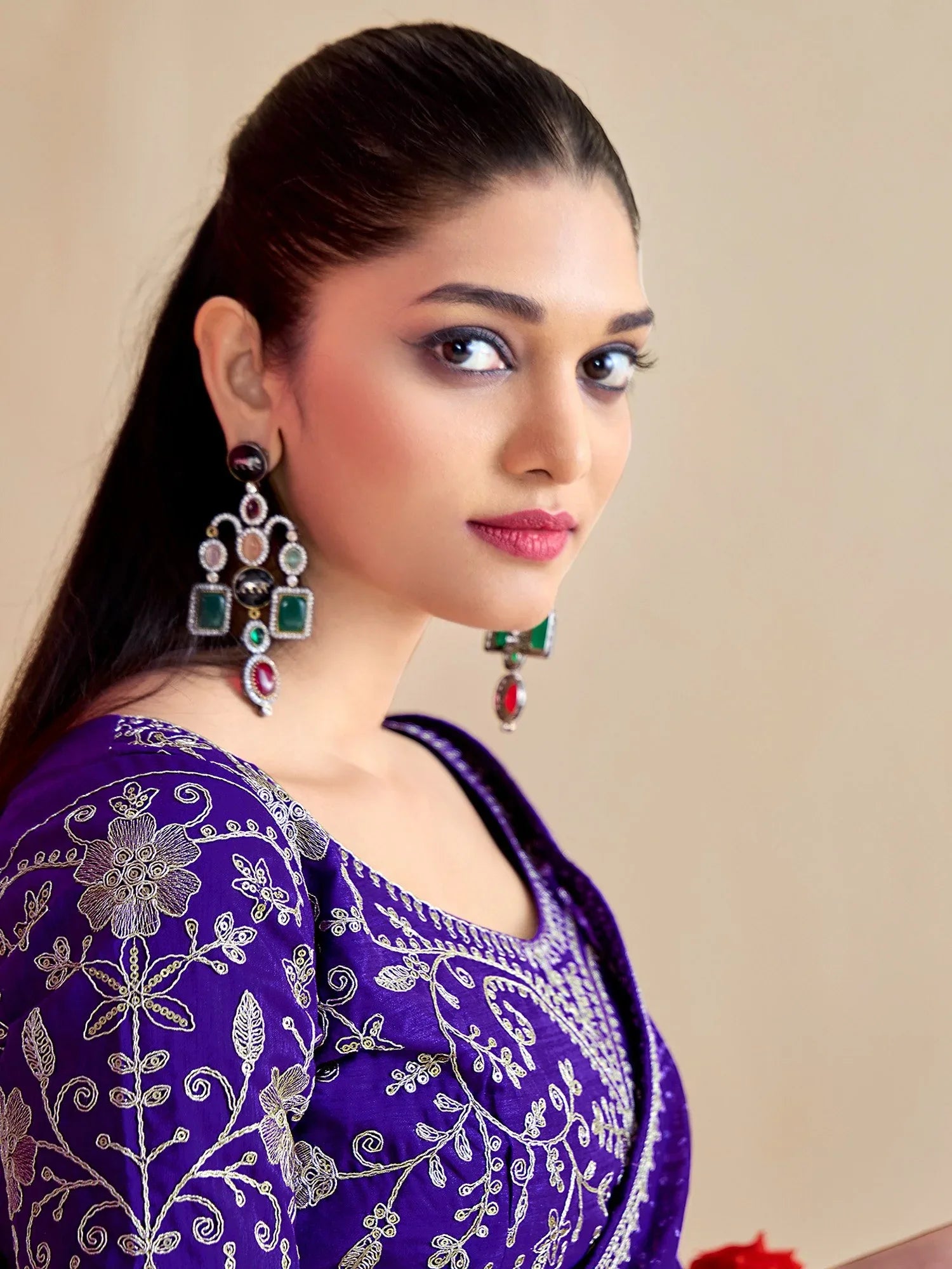 partywear designer saree for festive occasions