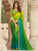 Green Light Party Wear Silk Blend Embellished Saree