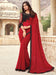 Red Red Party Wear Georgette Embellished Saree