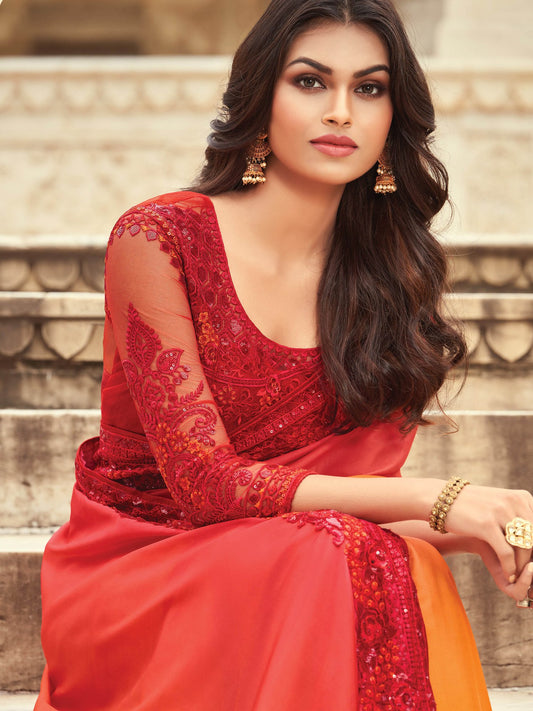 partywear designer saree for festive occasions