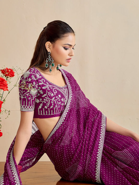 partywear designer saree for festive occasions