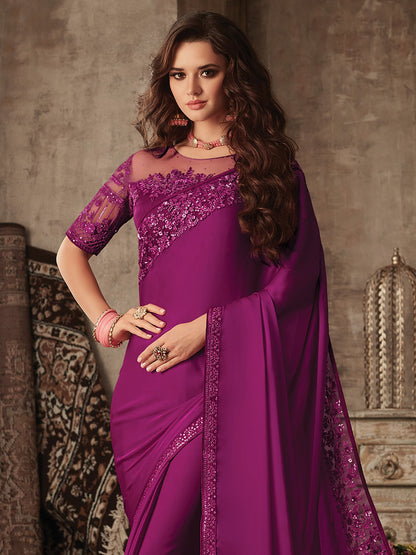 partywear designer saree for festive occasions