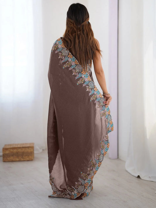 partywear designer saree for festive occasions