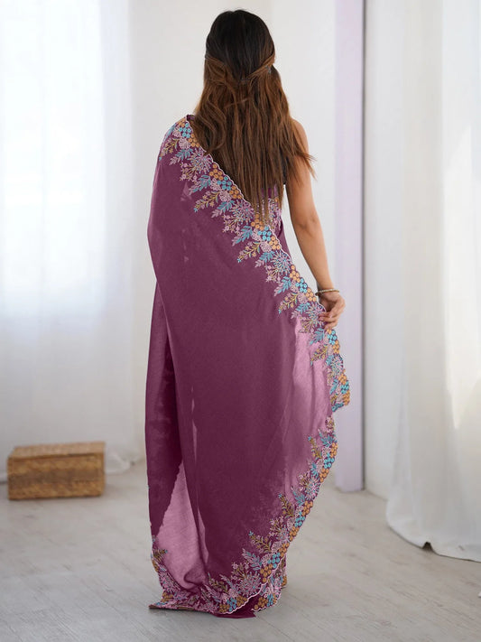 partywear designer saree for festive occasions