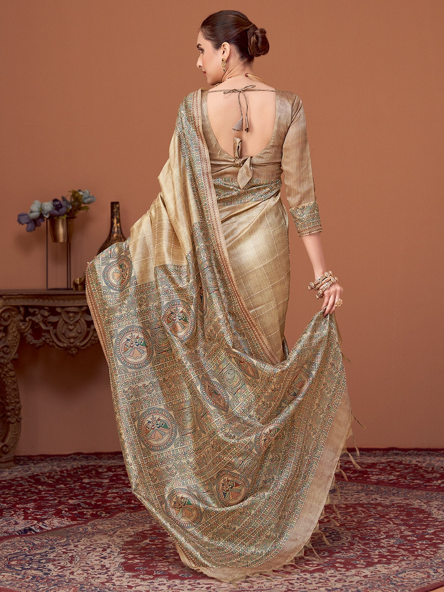 partywear designer saree for festive occasions