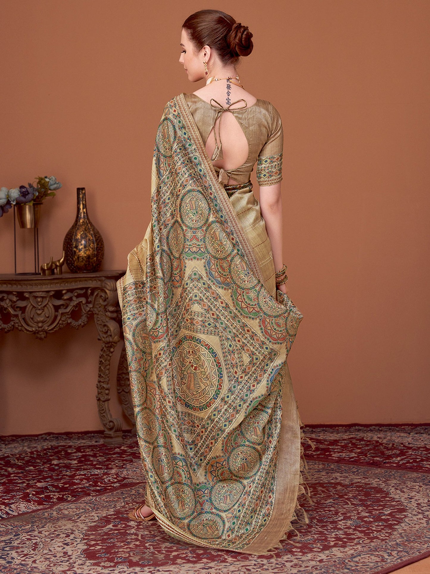 partywear designer saree for festive occasions