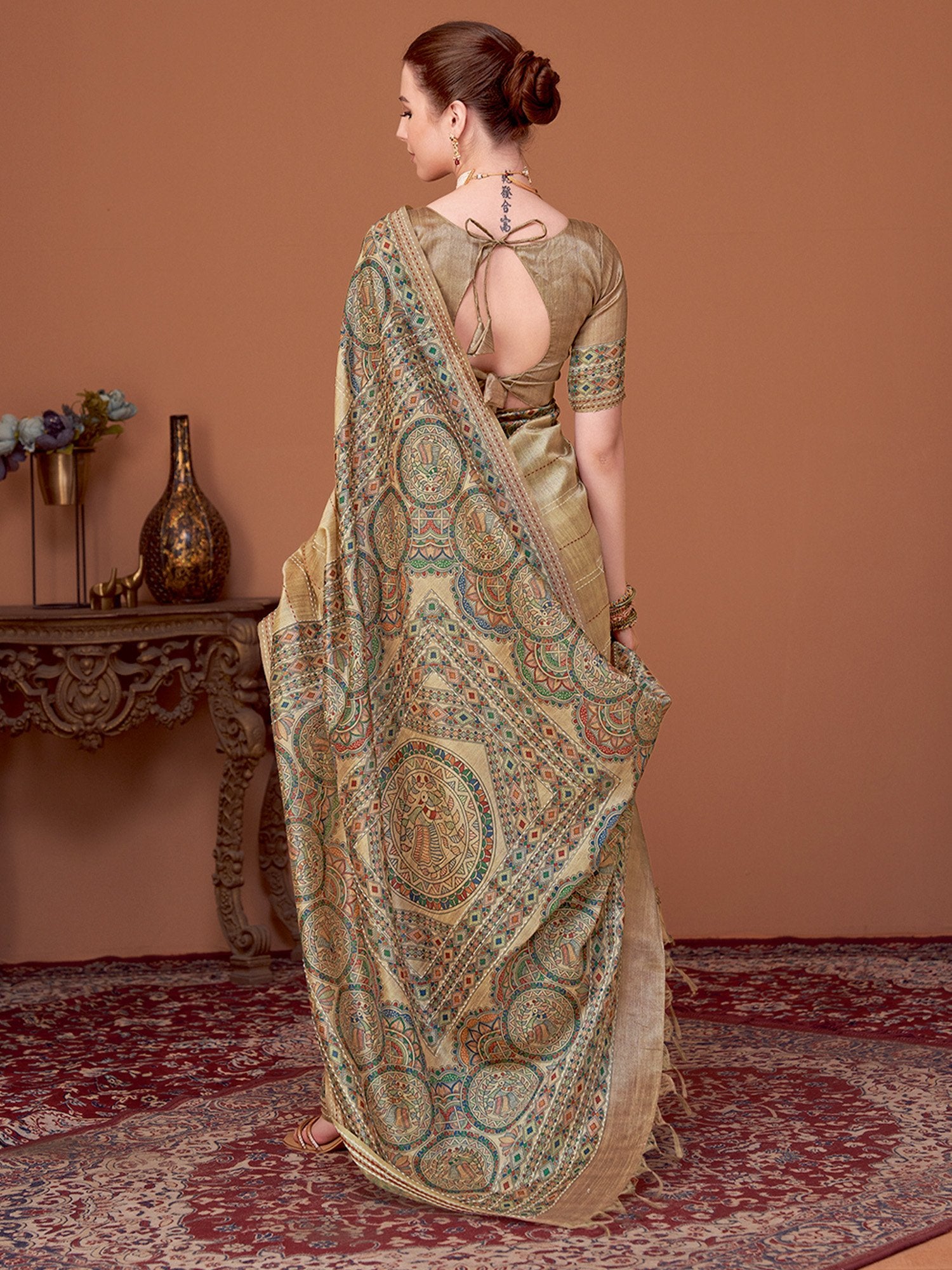 partywear designer saree for festive occasions