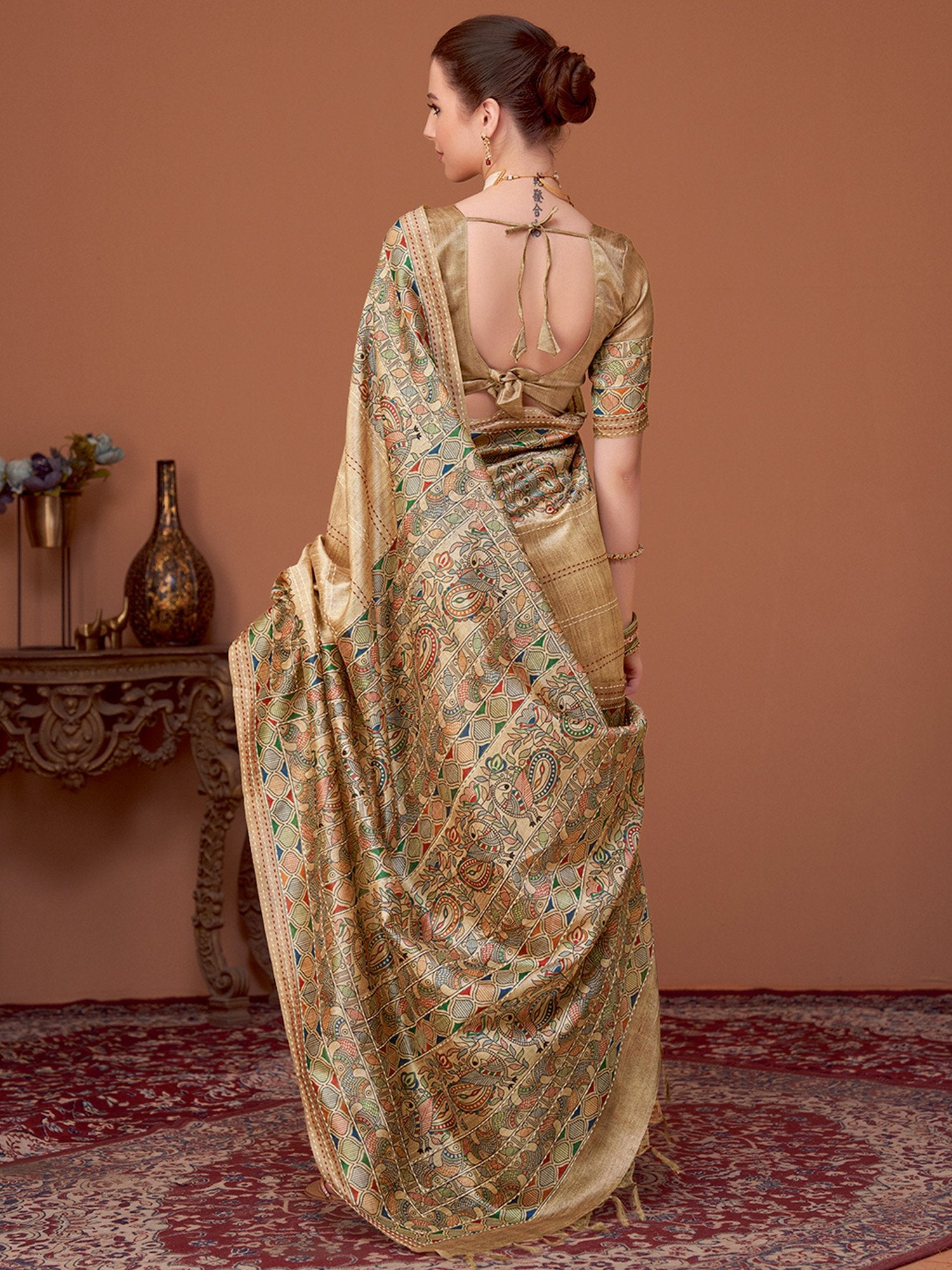 partywear designer saree for festive occasions
