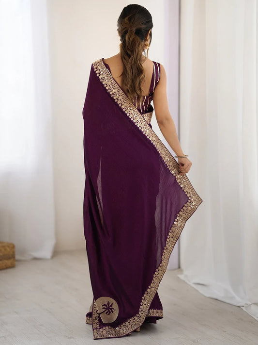 partywear designer saree for festive occasions