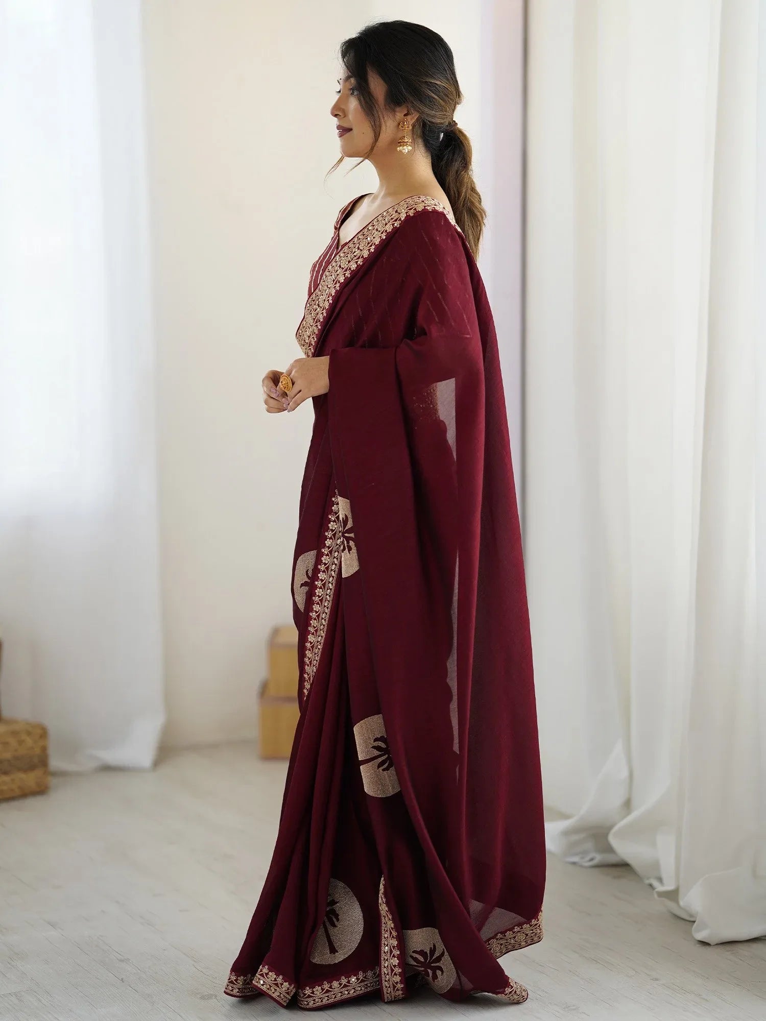 partywear designer saree for festive occasions