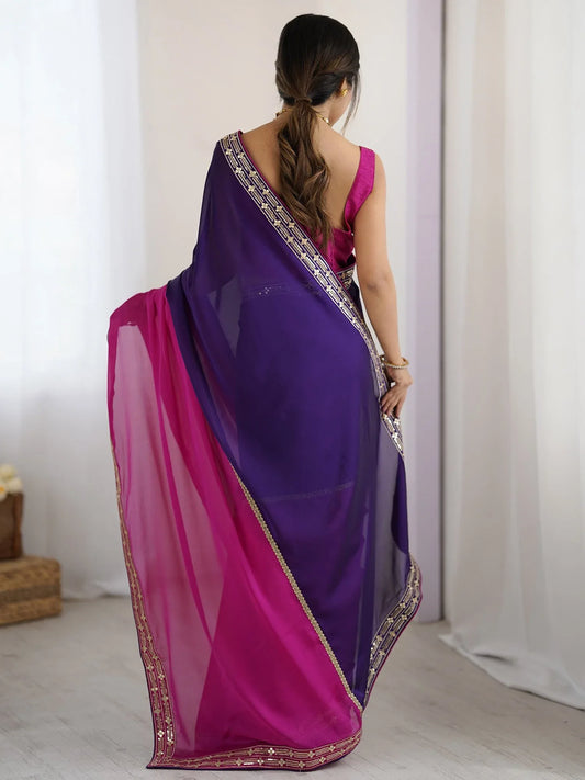 partywear designer saree for festive occasions