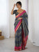 Charcoal Grey Charcoal Bandhani Cotton Printed Saree