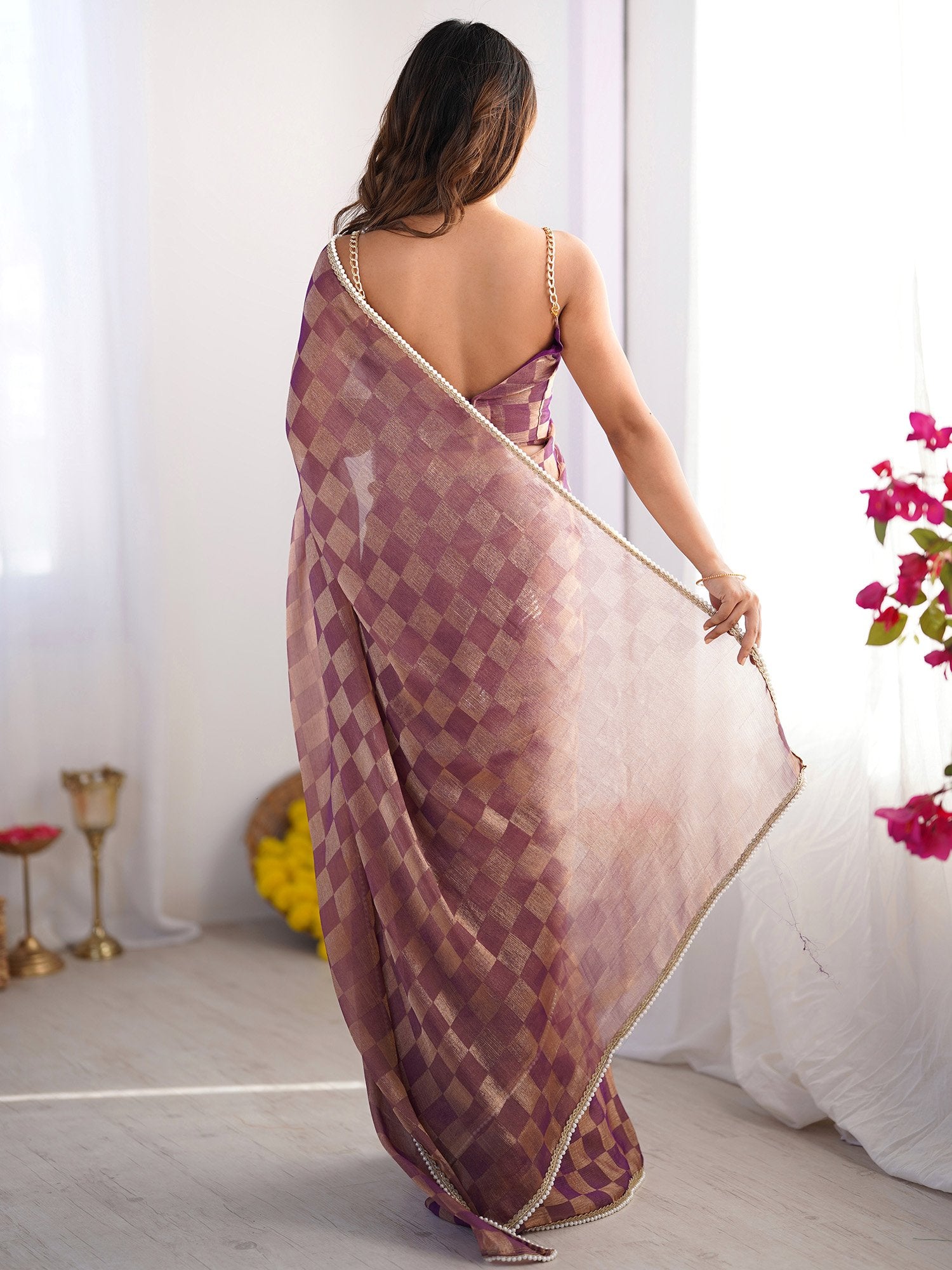 partywear designer saree for festive occasions
