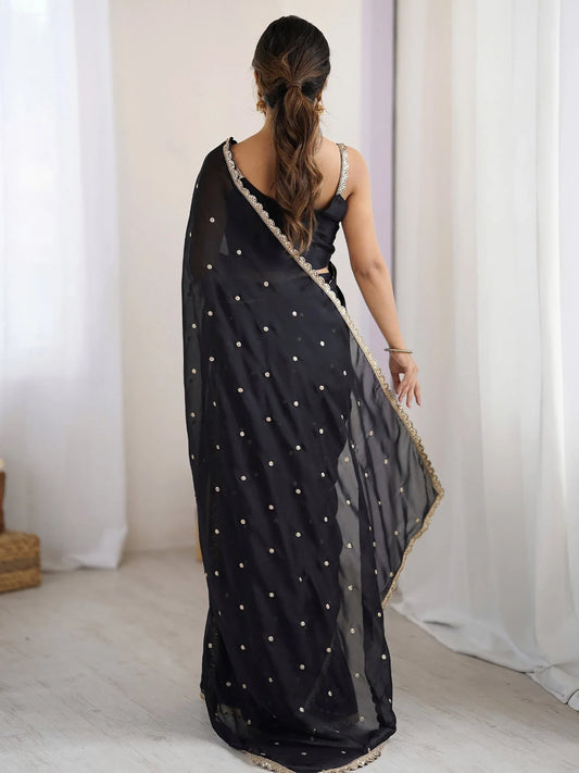 partywear designer saree for festive occasions