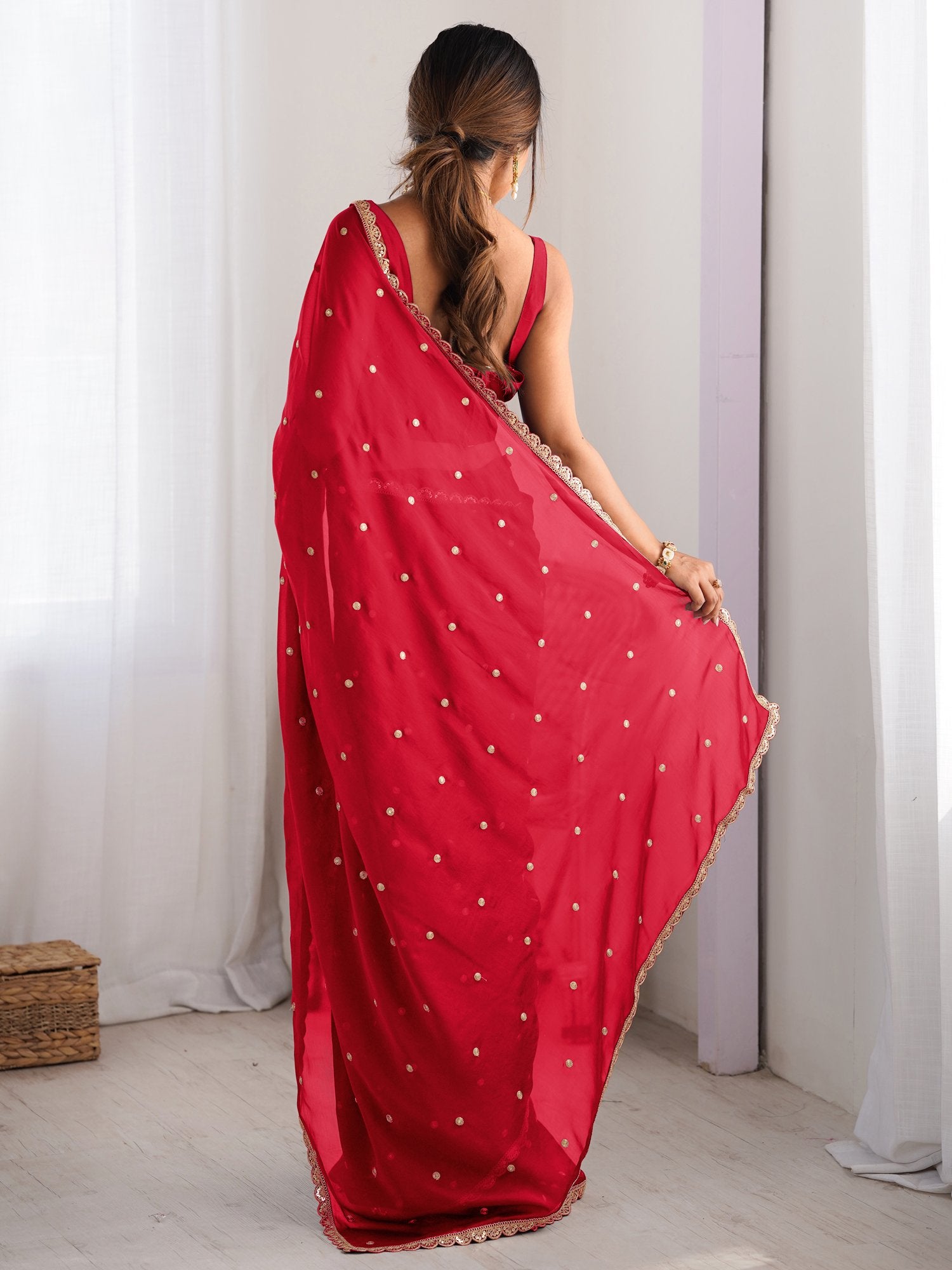 partywear designer saree for festive occasions