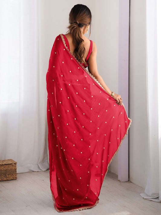 partywear designer saree for festive occasions