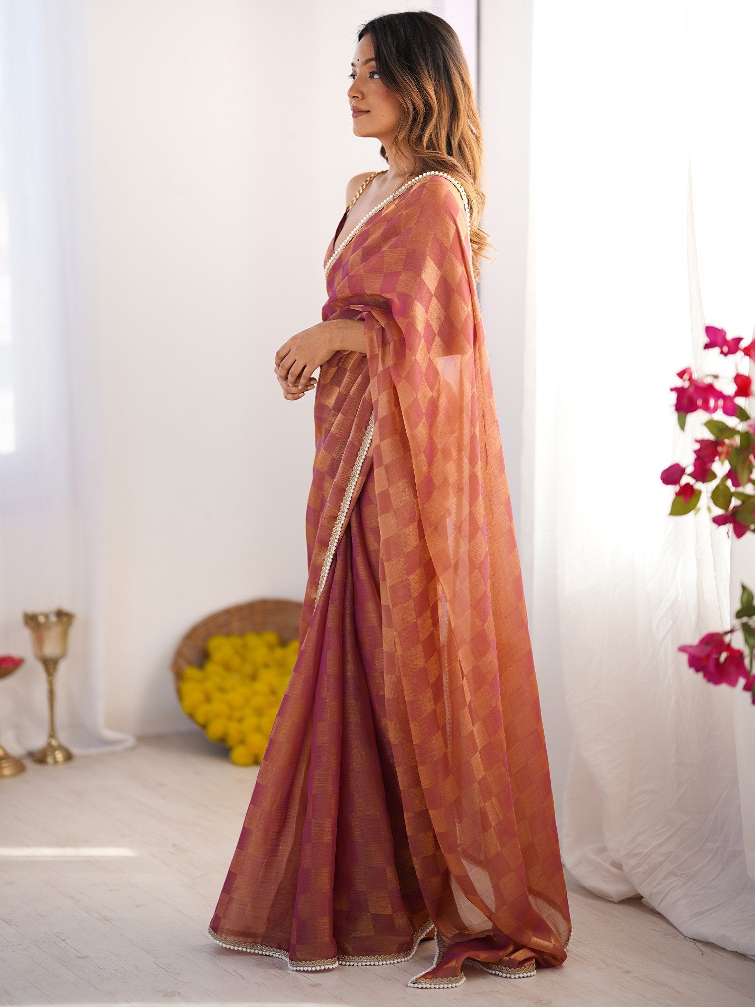 partywear designer saree for festive occasions