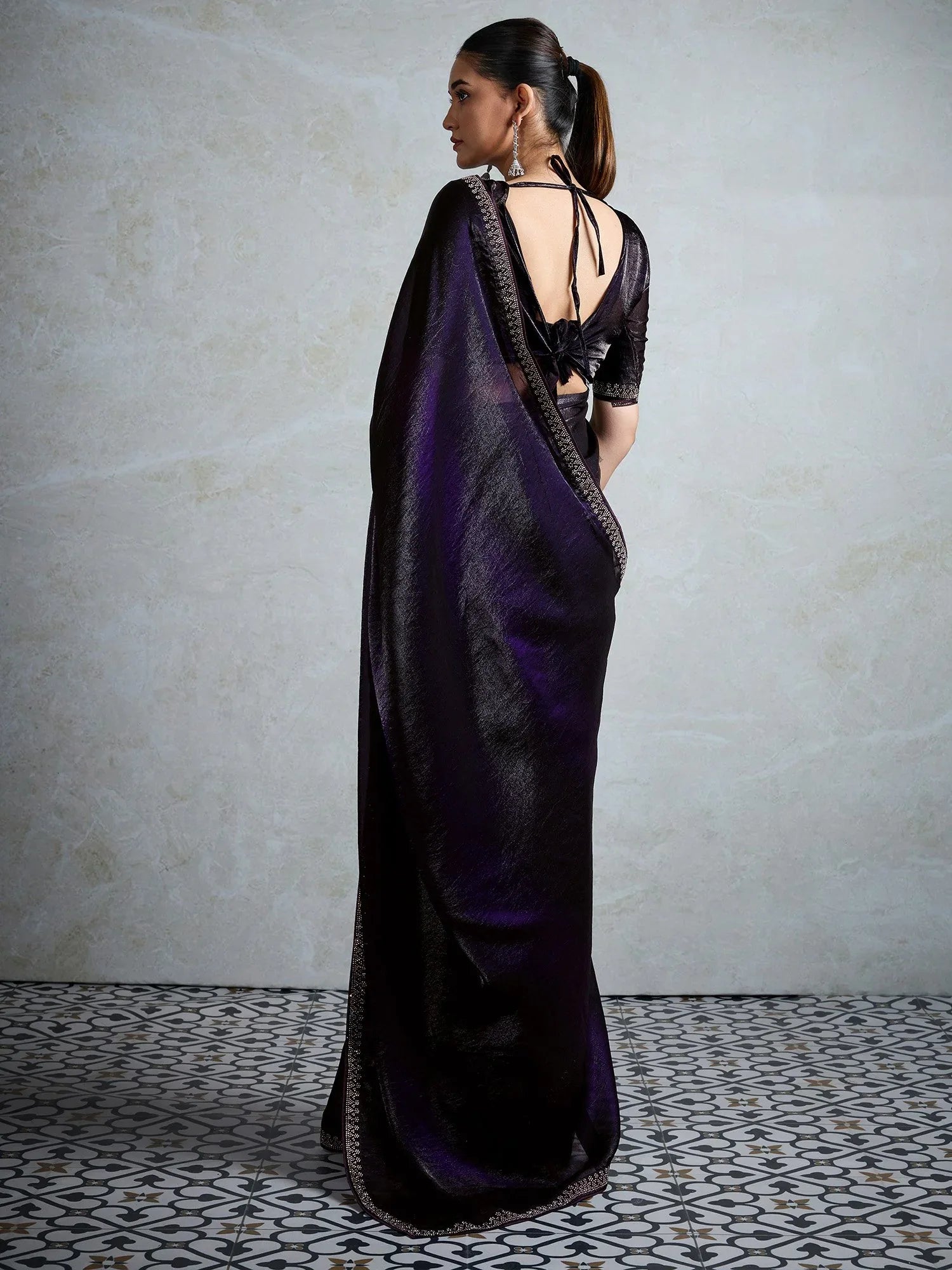 partywear designer saree for festive occasions