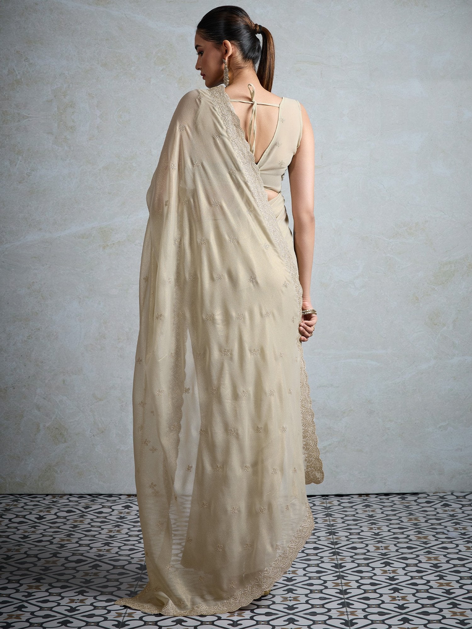 partywear designer saree for festive occasions