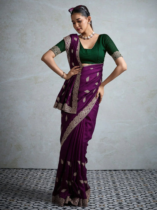 partywear designer saree for festive occasions