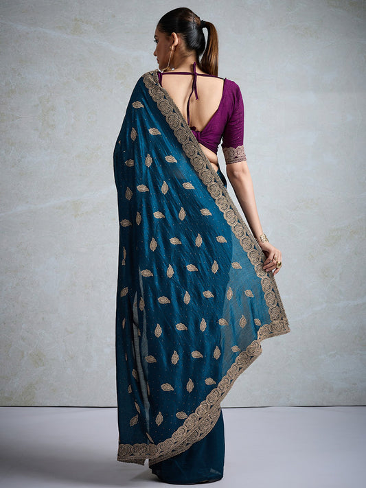 partywear designer saree for festive occasions