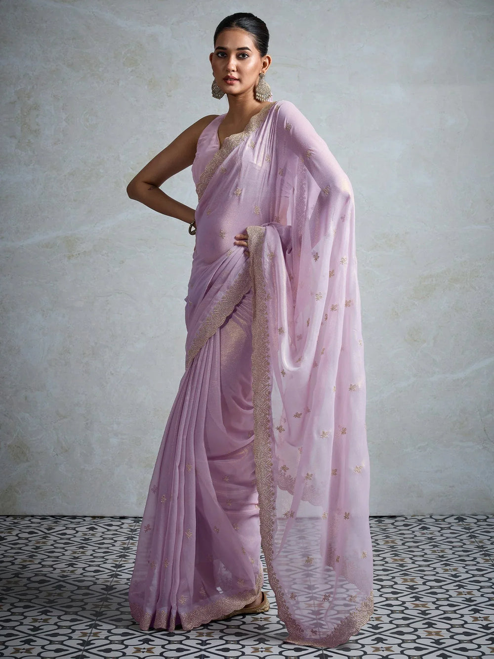 partywear designer saree for festive occasions