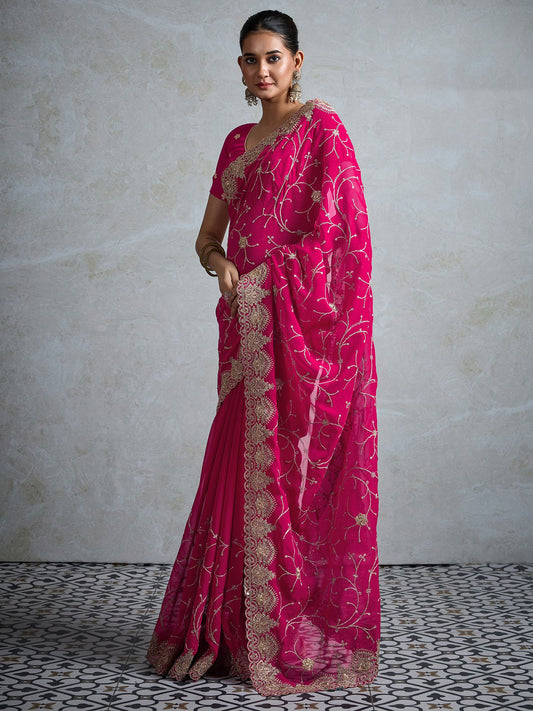 partywear designer saree for festive occasions