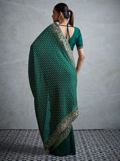 partywear designer saree for festive occasions