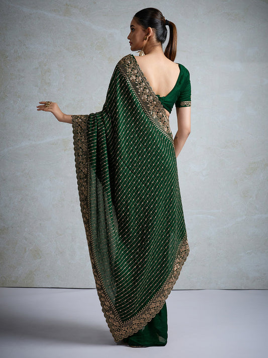 partywear designer saree for festive occasions