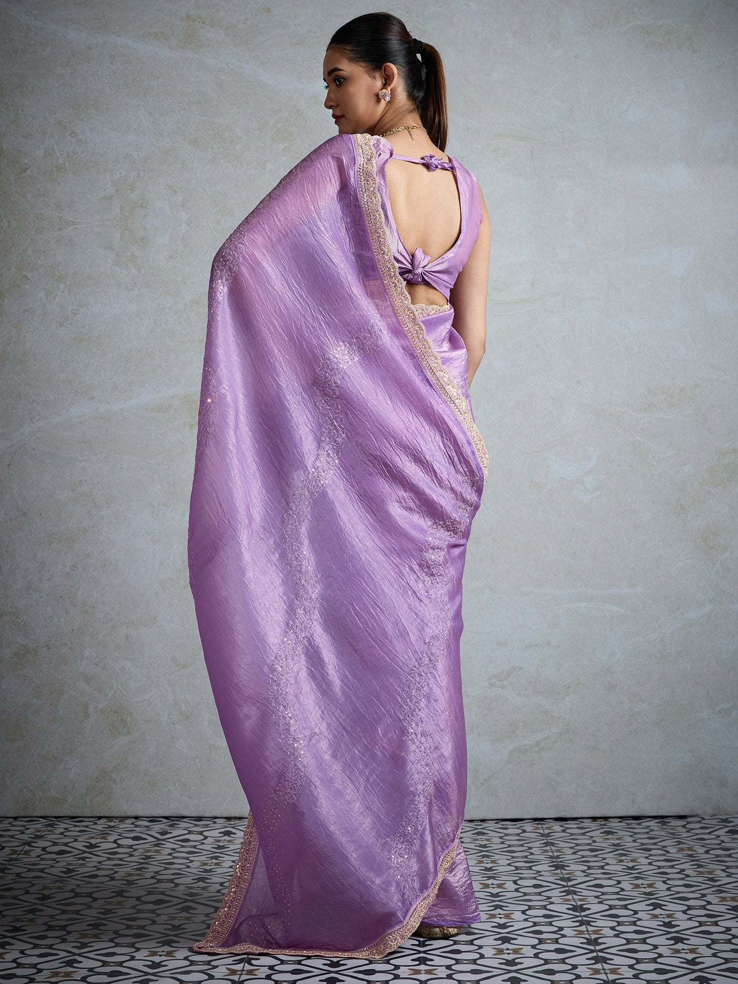 partywear designer saree for festive occasions