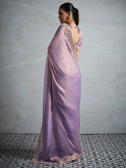 partywear designer saree for festive occasions