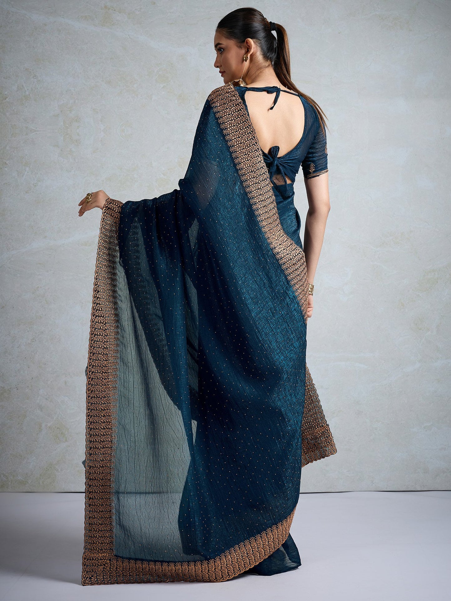 partywear designer saree for festive occasions