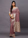 Purple Mauve Taant Linen Blend Woven Saree