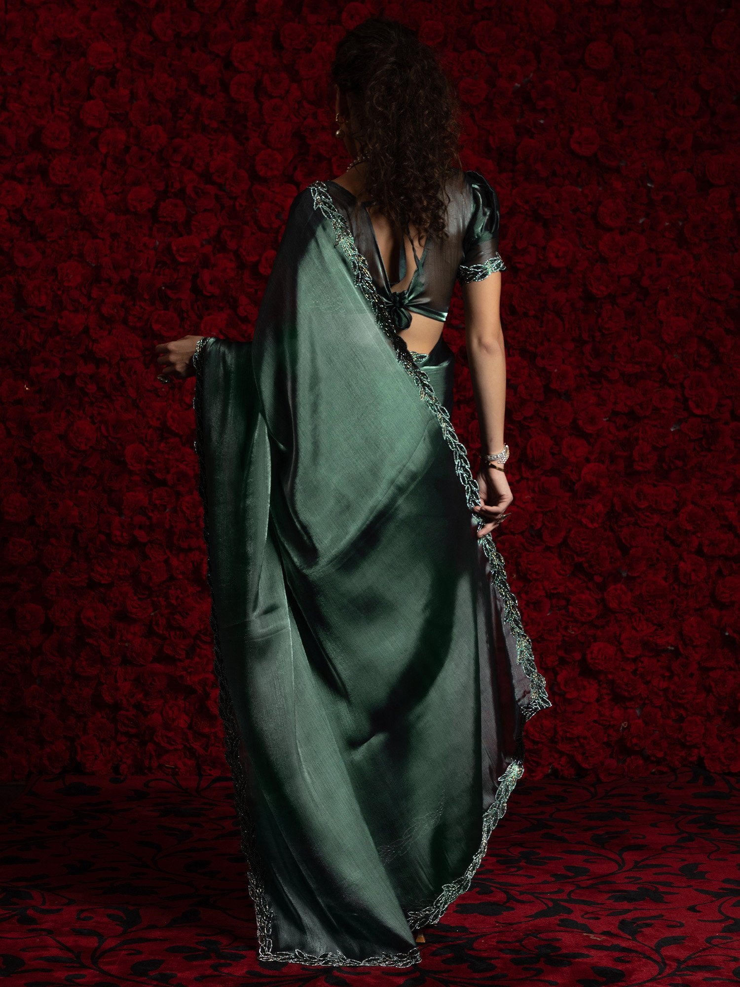 partywear designer saree for festive occasions