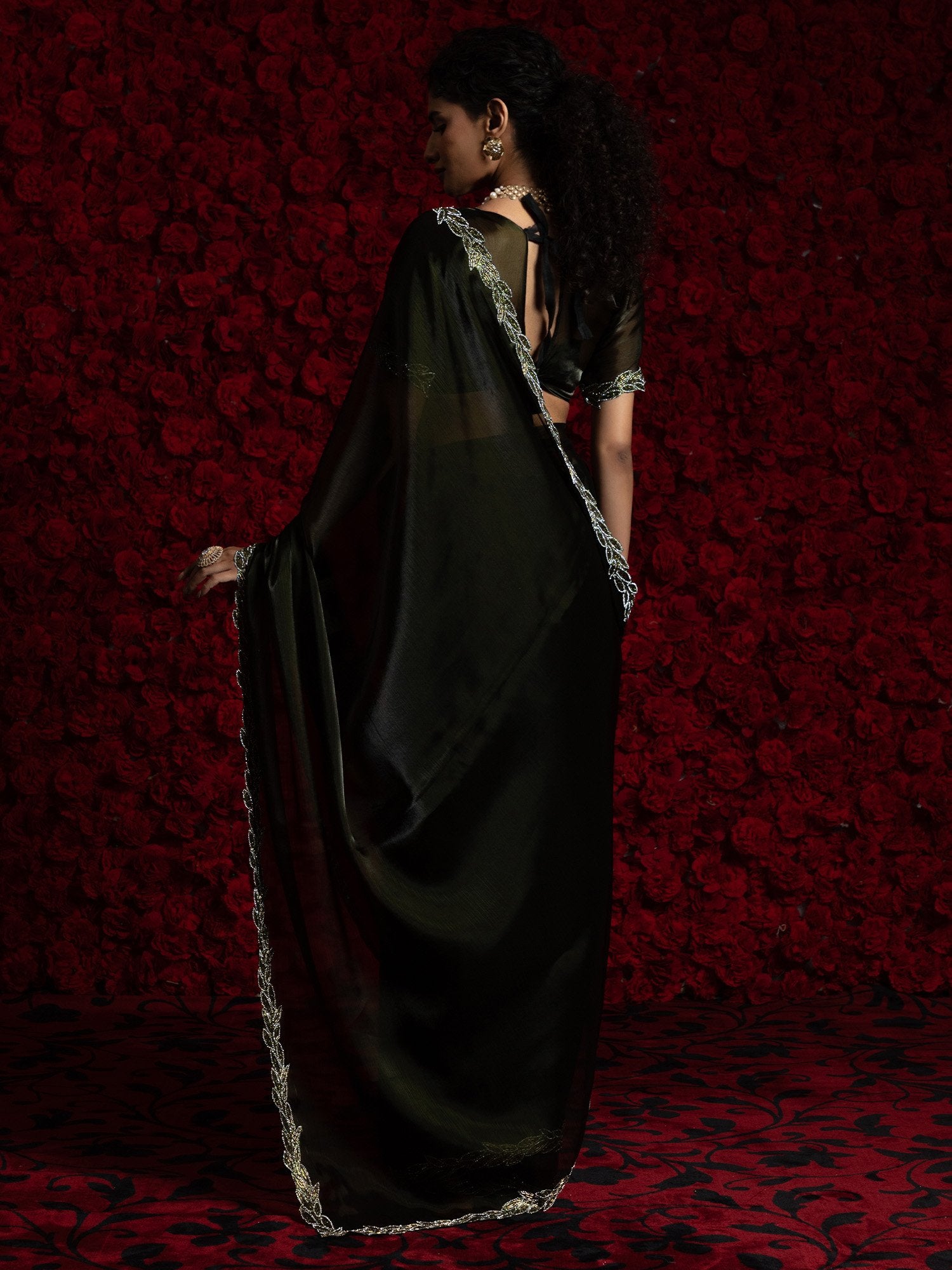 partywear designer saree for festive occasions