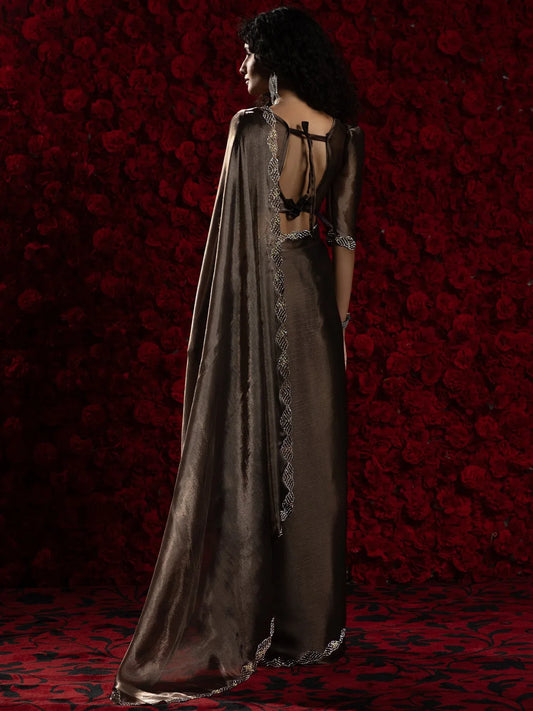 partywear designer saree for festive occasions