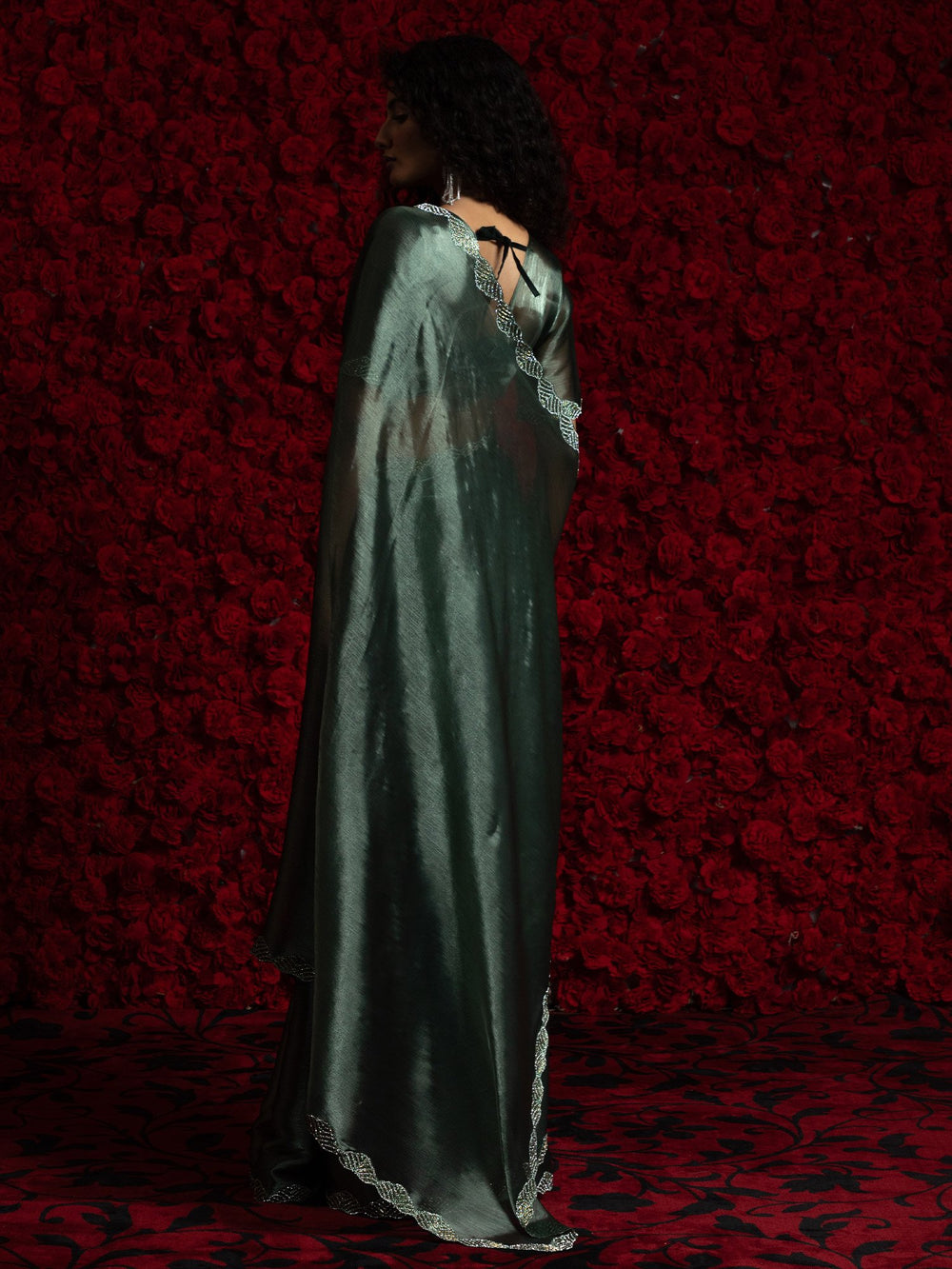 partywear designer saree for festive occasions