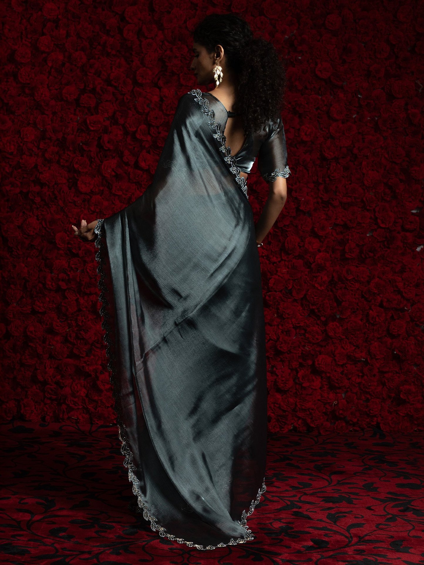 partywear designer saree for festive occasions