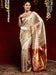 White  Grey Kanjeevaram Litchi Silk Woven Saree