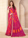 Pink Pink Bandhani Chiffon Embellished Saree