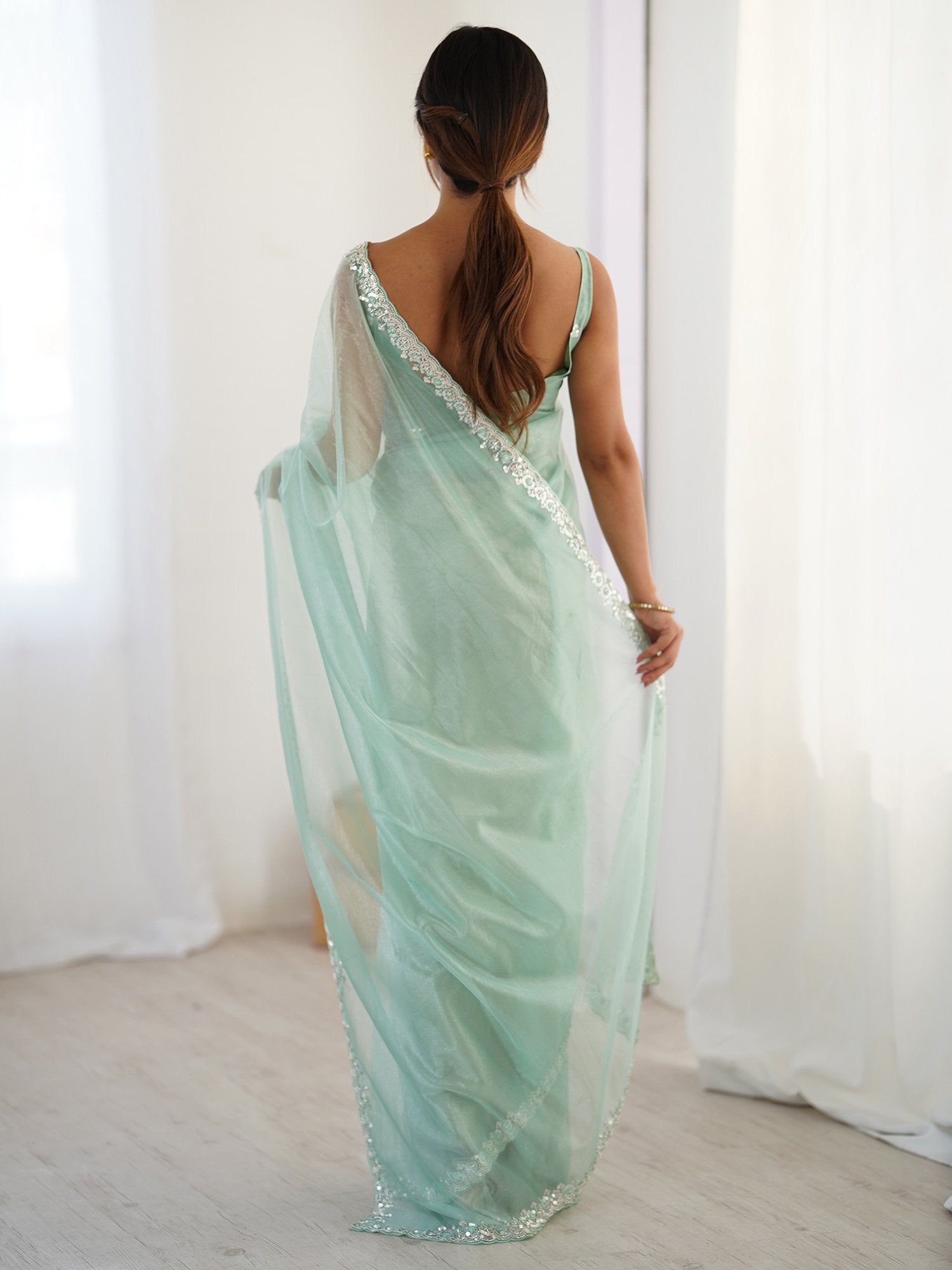 partywear designer saree for festive occasions