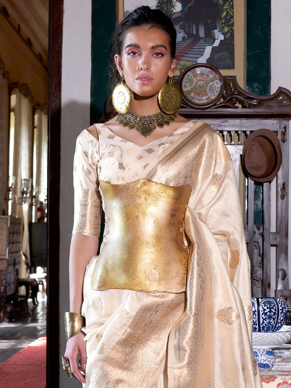 partywear designer saree for festive occasions