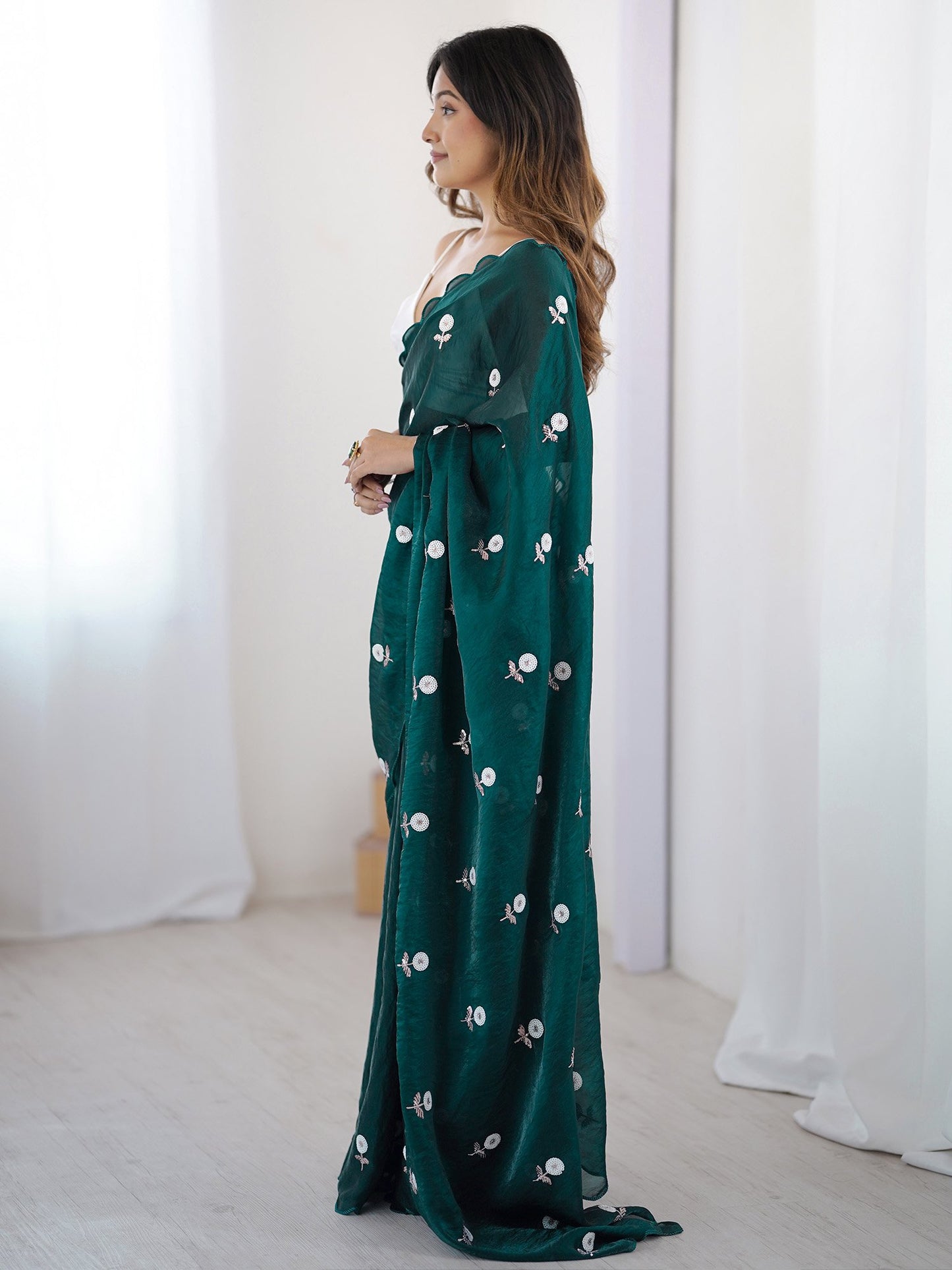partywear designer saree for festive occasions