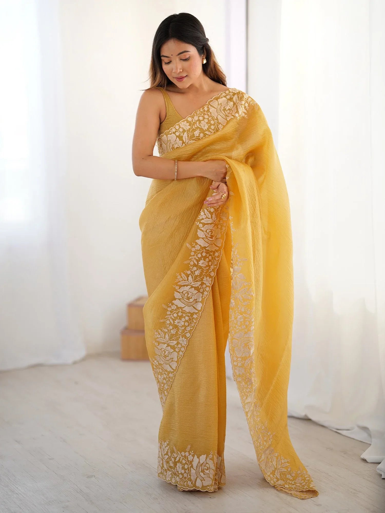 partywear designer saree for festive occasions