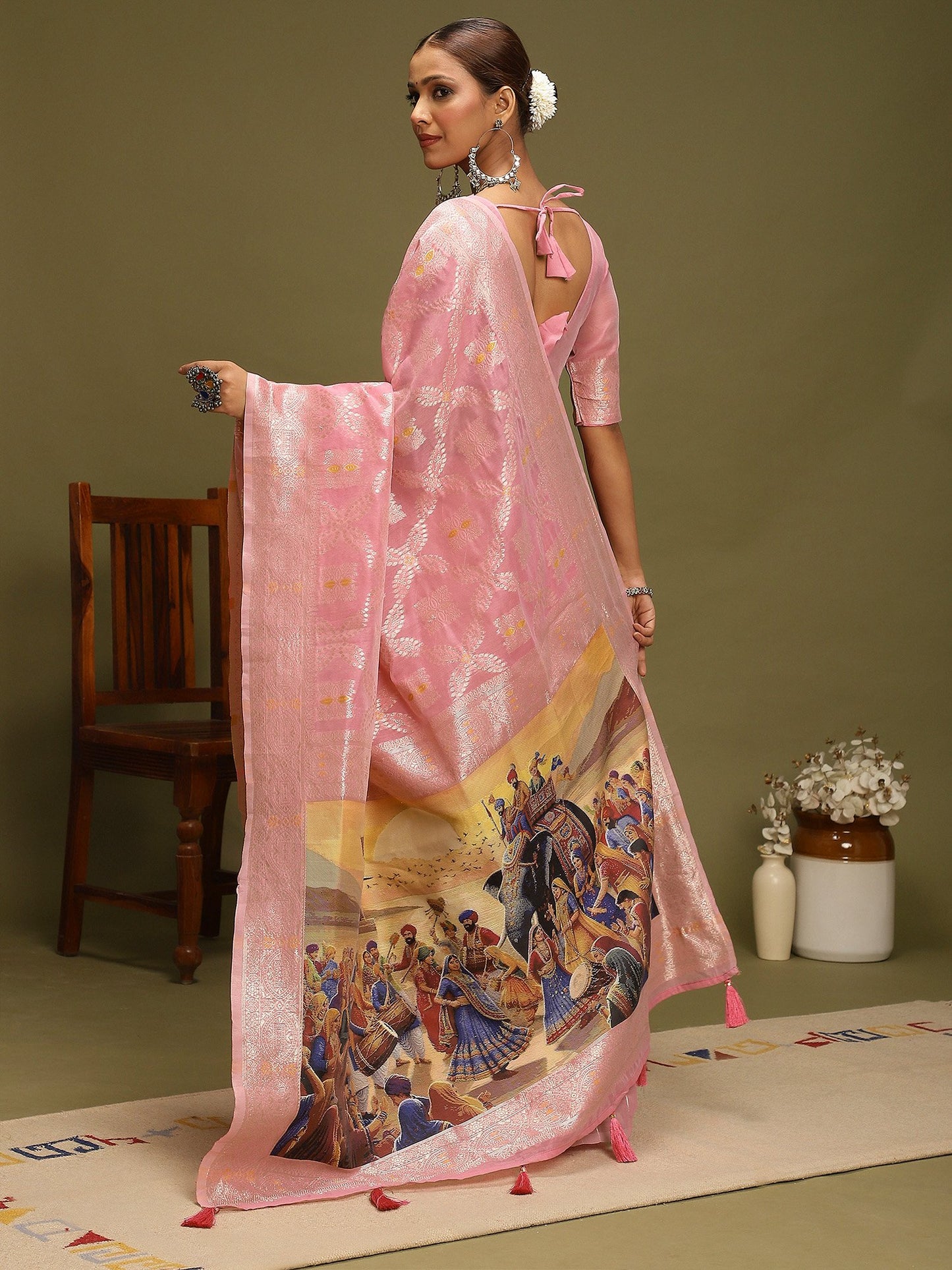 partywear designer saree for festive occasions