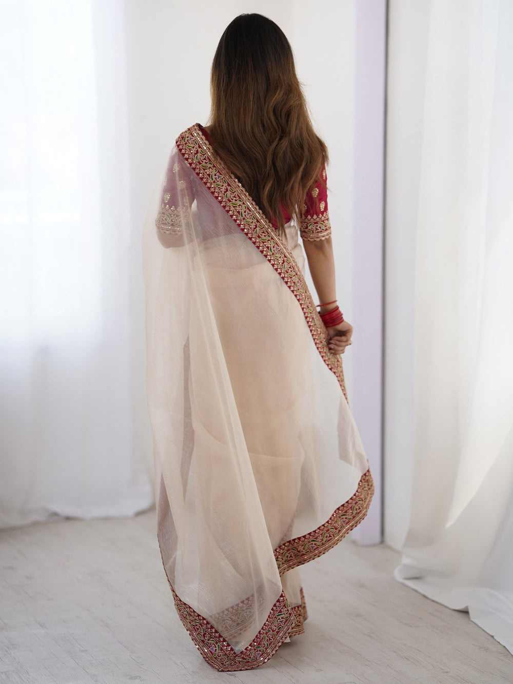 partywear designer saree for festive occasions