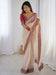White White Party Wear Chiffon Embellished Saree